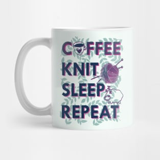 Coffee knit sleep repeat Mug